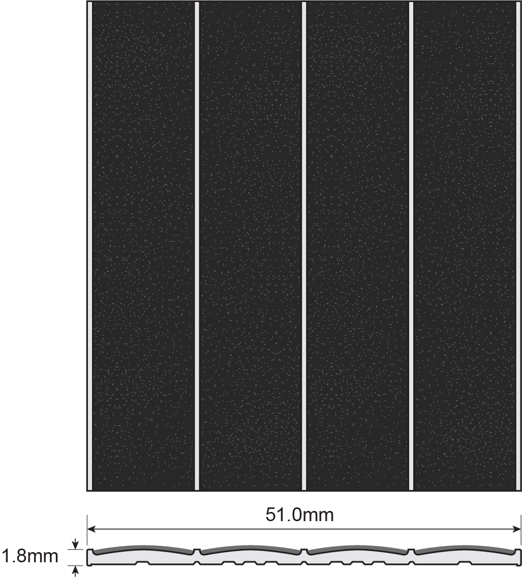 ESP Contrast Strip 1.8x51mm N3070 BLACK Technical Drawing